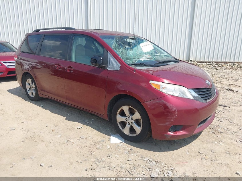 2014 Toyota Sienna VIN 5TDKK3DCXES493912 IAAI salvage auction — NORMAL WEAR, Repossession Paperwork (Georgia), sold $675 on 2026-07-16 (photo 1)