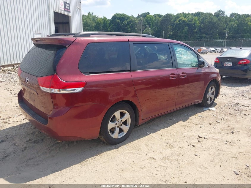 2014 Toyota Sienna VIN 5TDKK3DCXES493912 IAAI salvage auction — NORMAL WEAR, Repossession Paperwork (Georgia), sold $675 on 2026-07-16 (photo 4)
