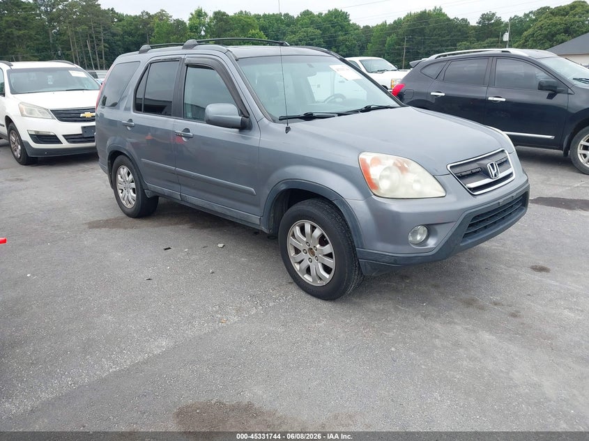 2005 Honda Cr-v VIN SHSRD78965U320948 IAAI salvage auction — LEFT REAR, Repossession Paperwork (Georgia), sold $850 on 2026-07-29 (photo 1)