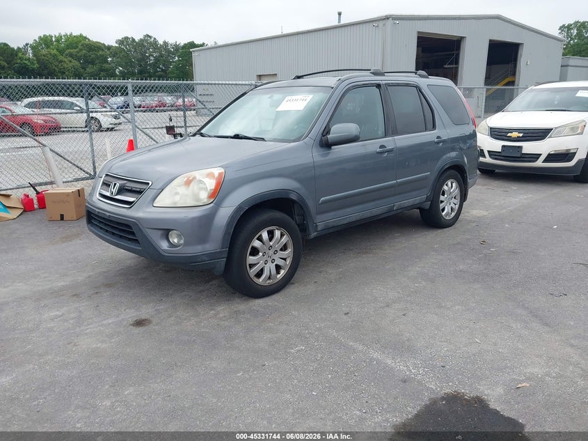 2005 Honda Cr-v VIN SHSRD78965U320948 IAAI salvage auction — LEFT REAR, Repossession Paperwork (Georgia), sold $850 on 2026-07-29 (photo 2)