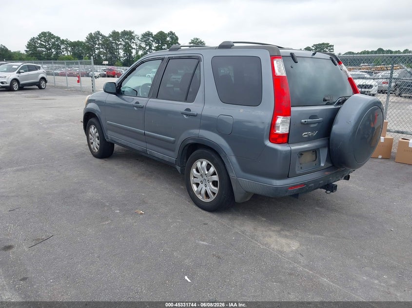 2005 Honda Cr-v VIN SHSRD78965U320948 IAAI salvage auction — LEFT REAR, Repossession Paperwork (Georgia), sold $850 on 2026-07-29 (photo 3)