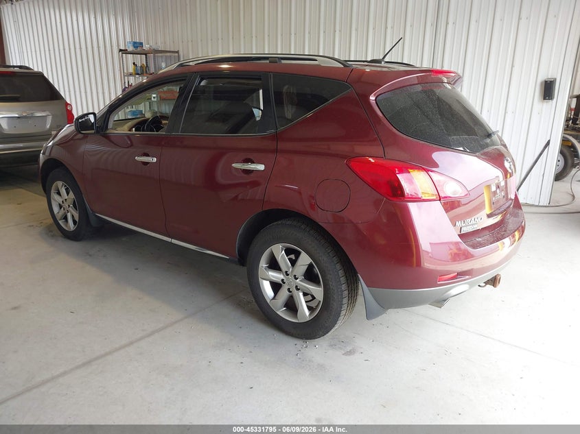 2010 Nissan Murano VIN JN8AZ1MW5AW126887 IAAI salvage auction — NORMAL WEAR, Clear (Delaware), sold $725 on 2026-07-13 (photo 3)