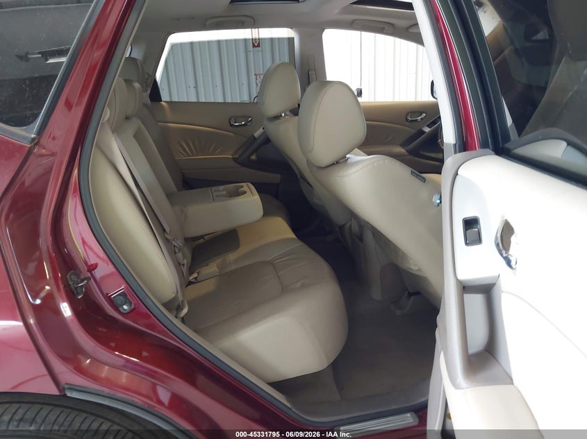 2010 Nissan Murano VIN JN8AZ1MW5AW126887 IAAI salvage auction — NORMAL WEAR, Clear (Delaware), sold $725 on 2026-07-13 (photo 8)