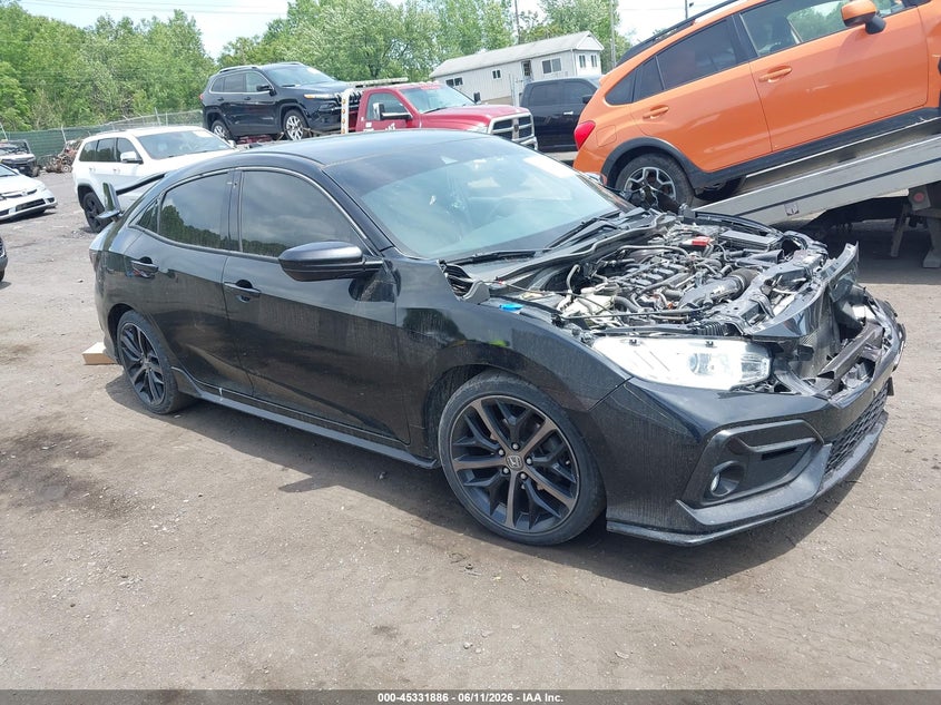 2021 Honda Civic VIN SHHFK7H40MU411814 IAAI salvage auction — FRONT END, Salvage Title, sold $4,250 on 2026-07-21 (photo 1)
