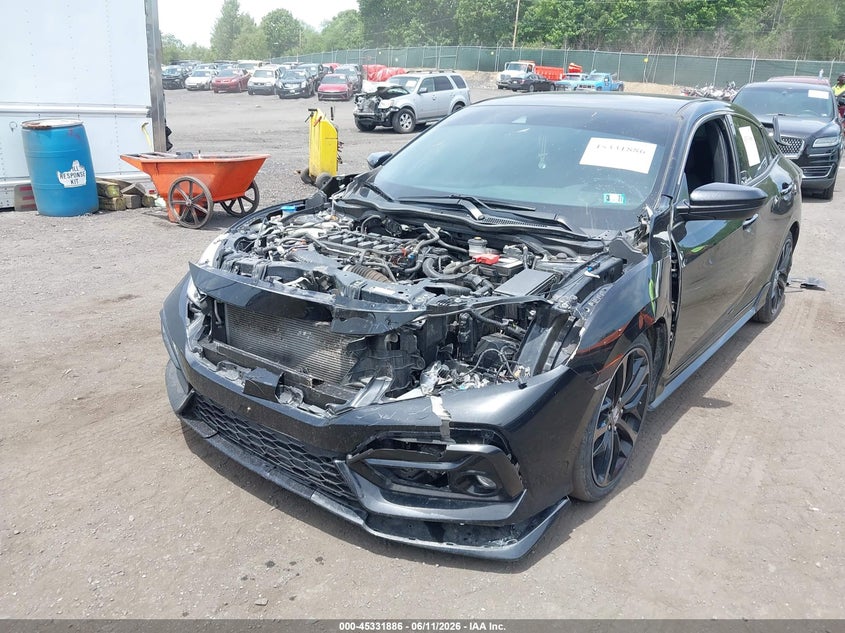 2021 Honda Civic VIN SHHFK7H40MU411814 IAAI salvage auction — FRONT END, Salvage Title, sold $4,250 on 2026-07-21 (photo 6)