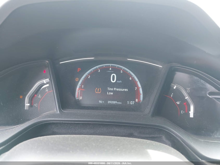 2021 Honda Civic VIN SHHFK7H40MU411814 IAAI salvage auction — FRONT END, Salvage Title, sold $4,250 on 2026-07-21 (photo 7)