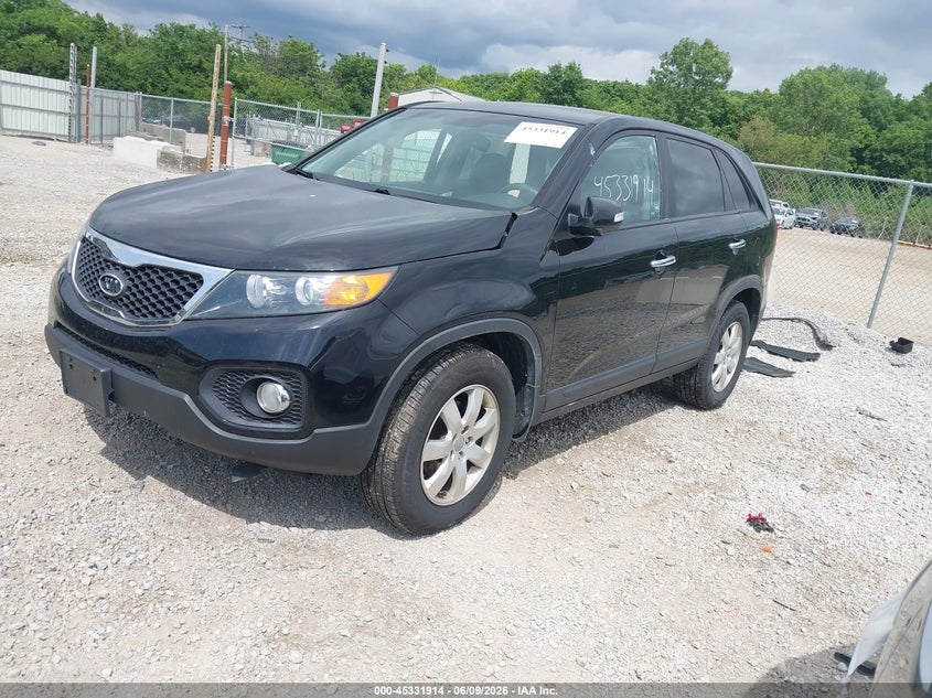 2013 Kia Sorento VIN 5XYKT4A16DG418707 IAAI salvage auction — RIGHT FRONT, Salvage Title, sold $400 on 2026-07-12 (photo 2)