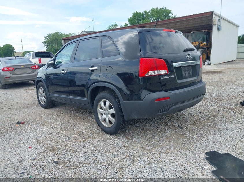 2013 Kia Sorento VIN 5XYKT4A16DG418707 IAAI salvage auction — RIGHT FRONT, Salvage Title, sold $400 on 2026-07-12 (photo 3)