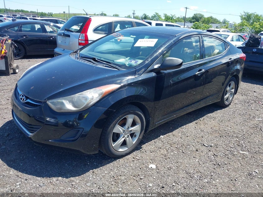 2013 Hyundai Elantra VIN KMHDH4AE1DU905949 IAAI salvage auction — NORMAL WEAR, Clear (New Jersey), sold $1,200 on 2026-07-13 (photo 2)