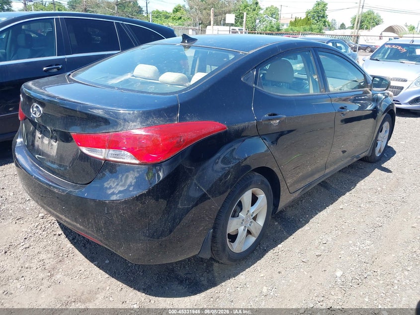 2013 Hyundai Elantra VIN KMHDH4AE1DU905949 IAAI salvage auction — NORMAL WEAR, Clear (New Jersey), sold $1,200 on 2026-07-13 (photo 4)