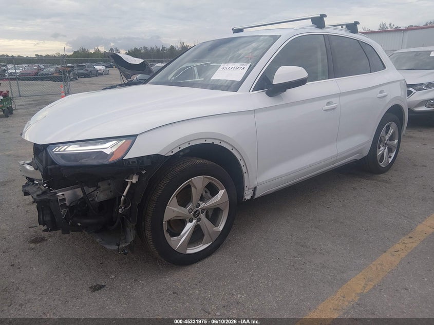 2021 Audi Q5 VIN WA1CAAFY8M2078396 IAAI salvage auction — FRONT END, Salvage Title, sold $13,300 on 2026-07-29 (photo 2)