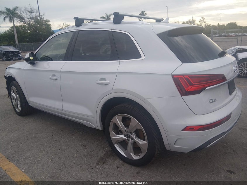 2021 Audi Q5 VIN WA1CAAFY8M2078396 IAAI salvage auction — FRONT END, Salvage Title, sold $13,300 on 2026-07-29 (photo 3)