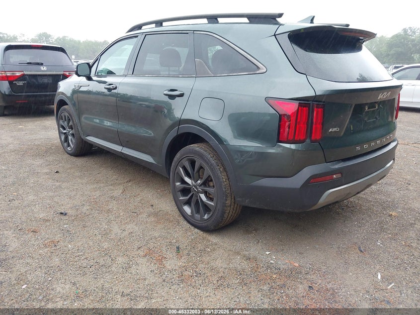 2022 Kia Sorento VIN 5XYRKDLF7NG089303 IAAI salvage auction — HAIL, Salvage (Ohio), sold $16,600 on 2026-07-20 (photo 3)