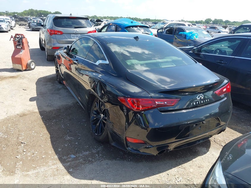2017 Infiniti Q60 VIN JN1EV7EK4HM360308 IAAI salvage auction — LEFT REAR, Salvage Title, sold $7,350 on 2026-07-14 (photo 3)