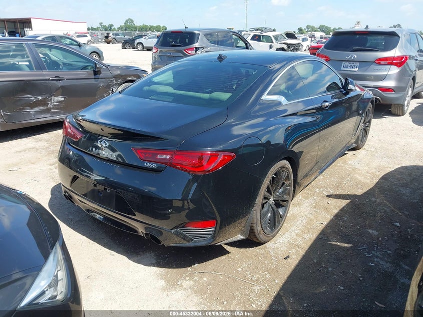 2017 Infiniti Q60 VIN JN1EV7EK4HM360308 IAAI salvage auction — LEFT REAR, Salvage Title, sold $7,350 on 2026-07-14 (photo 4)