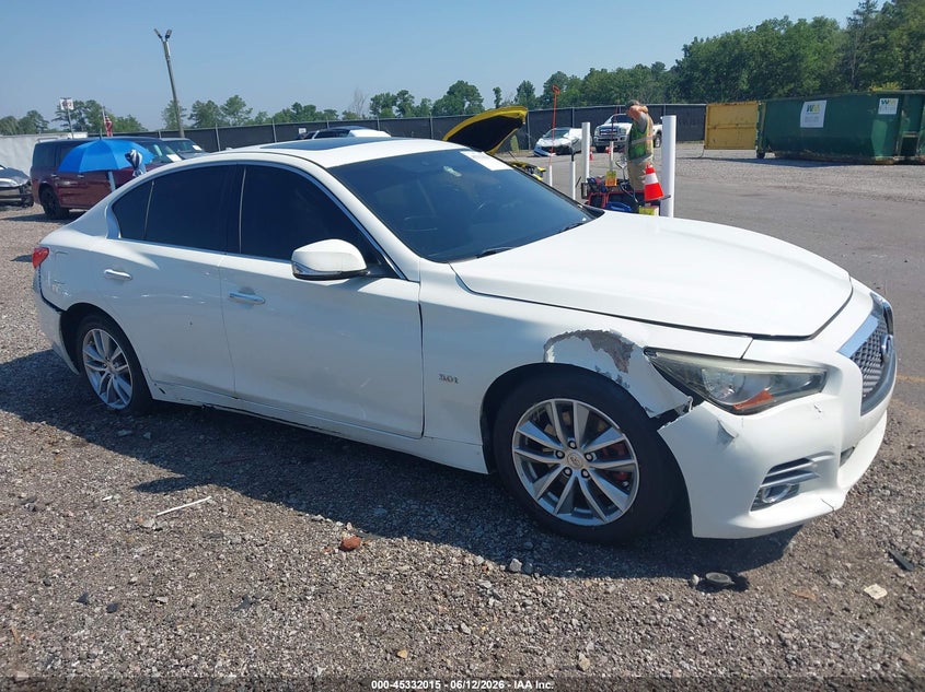 2017 Infiniti Q50 VIN JN1EV7AP7HM744150 IAAI salvage auction — FRONT END, Salvage (South Carolina), sold $2,450 on 2026-07-15 (photo 1)