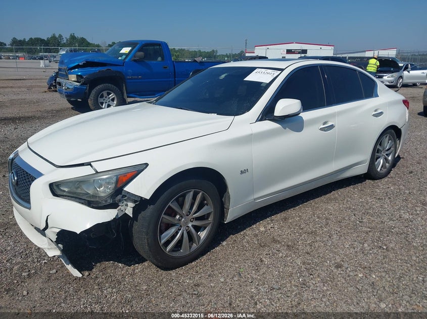 2017 Infiniti Q50 VIN JN1EV7AP7HM744150 IAAI salvage auction — FRONT END, Salvage (South Carolina), sold $2,450 on 2026-07-15 (photo 2)