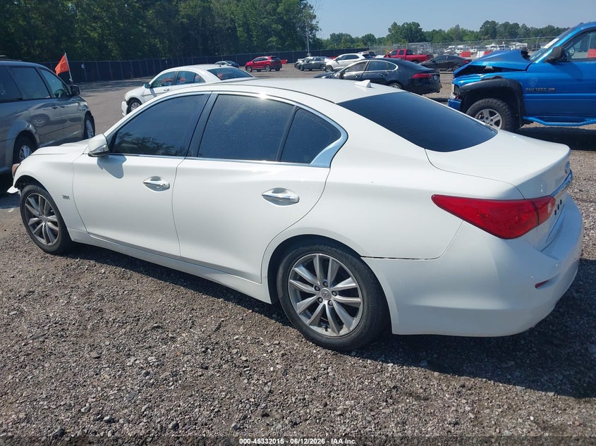 2017 Infiniti Q50 VIN JN1EV7AP7HM744150 IAAI salvage auction — FRONT END, Salvage (South Carolina), sold $2,450 on 2026-07-15 (photo 3)