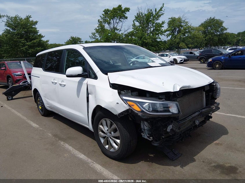 2019 Kia SEDONA VIN KNDMB5C16K6538764 IAAI salvage auction — FRONT END, Salvage (New Jersey), sold $2,800 on 2026-07-27 (photo 1)