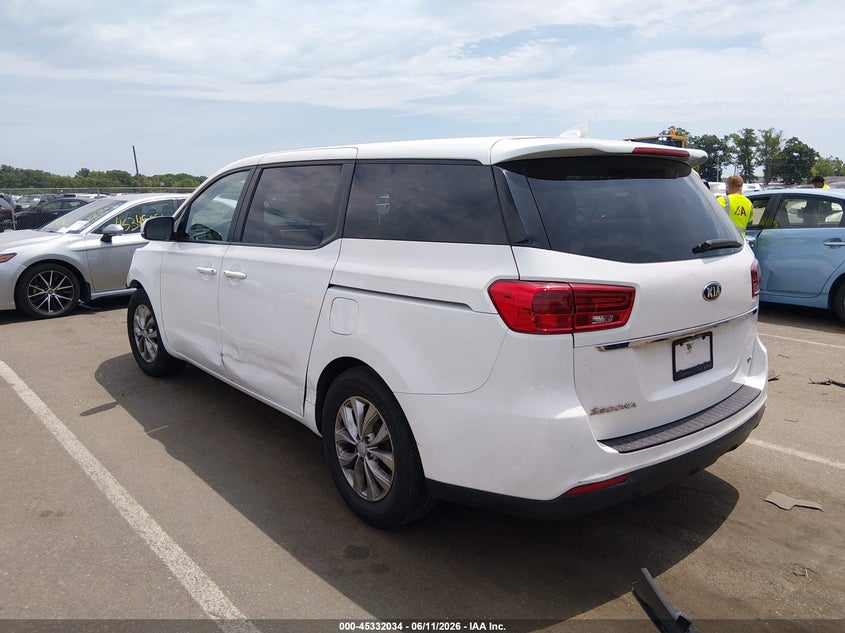2019 Kia SEDONA VIN KNDMB5C16K6538764 IAAI salvage auction — FRONT END, Salvage (New Jersey), sold $2,800 on 2026-07-27 (photo 3)