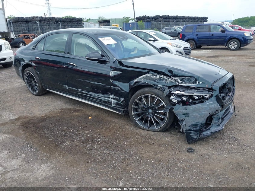 2025 Mercedes-benz S-klasse VIN W1K6G7GBXSA324968 IAAI salvage auction — RIGHT FRONT, Salvage (Pennsylvania), sold $38,750 on 2026-07-10 (photo 1)