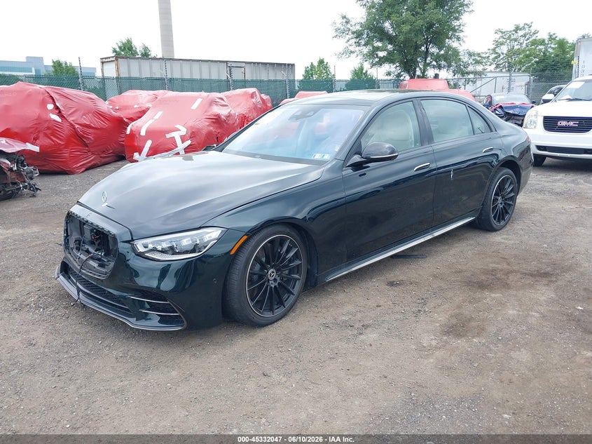 2025 Mercedes-benz S-klasse VIN W1K6G7GBXSA324968 IAAI salvage auction — RIGHT FRONT, Salvage (Pennsylvania), sold $38,750 on 2026-07-10 (photo 2)