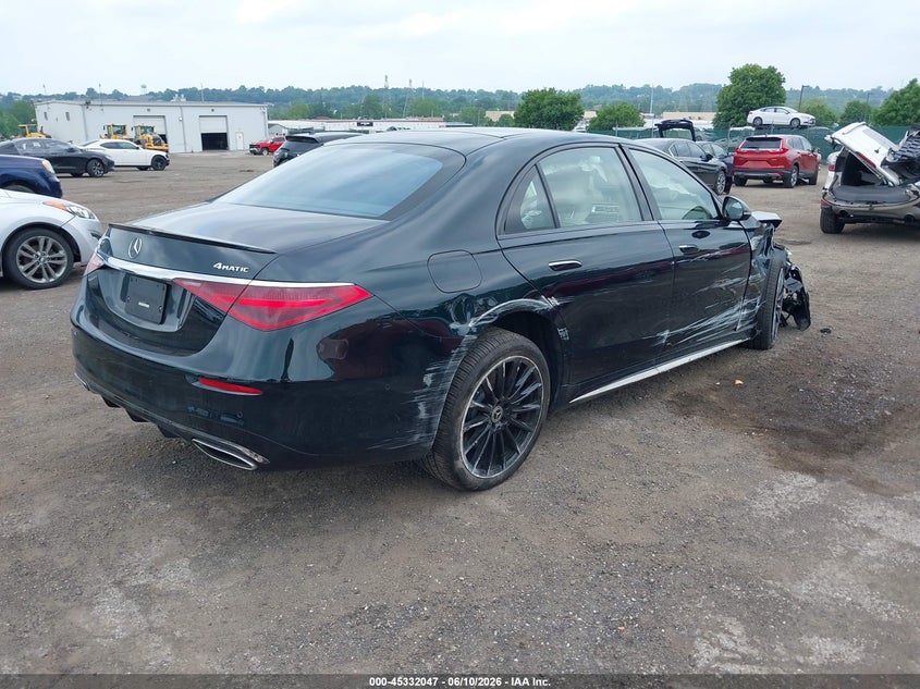 2025 Mercedes-benz S-klasse VIN W1K6G7GBXSA324968 IAAI salvage auction — RIGHT FRONT, Salvage (Pennsylvania), sold $38,750 on 2026-07-10 (photo 4)