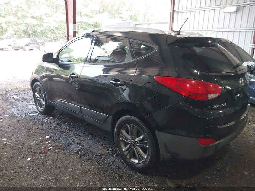 2014 Hyundai Tucson VIN KM8JU3AG8EU871987 IAAI salvage auction — MECHANICAL, Clear (Virginia), sold $1,450 on 2026-07-23 (photo 3)