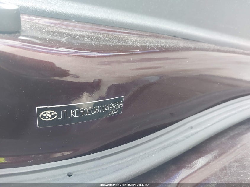 2008 Scion Xb VIN JTLKE50E081049938 IAAI salvage auction — NORMAL WEAR, Repossession Paperwork (Georgia), sold $475 on 2026-07-29 (photo 9)