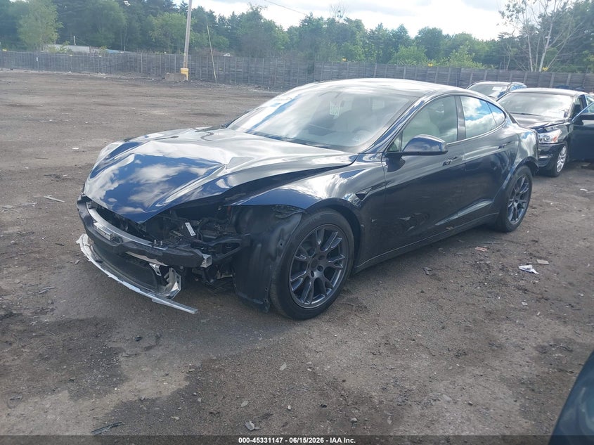 2024 Tesla Model s VIN 5YJSA1E55RF534920 IAAI salvage auction — FRONT & REAR, Salvage (Massachusetts), sold $19,050 on 2026-07-24 (photo 2)
