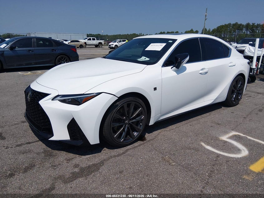 2025 Lexus Is VIN JTHBZ1B27S5089489 IAAI salvage auction — ENGINE DAMAGE, Clear (South Carolina), sold $16,600 on 2026-07-25 (photo 2)