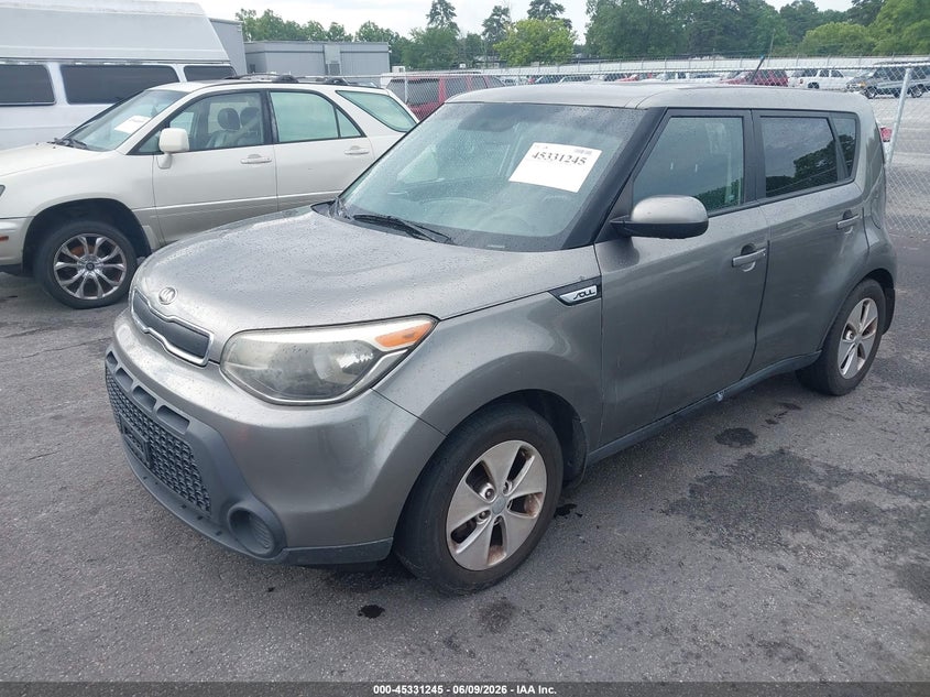 2016 Kia Soul VIN KNDJN2A26G7242701 IAAI salvage auction — NORMAL WEAR, Salvage Title, sold $750 on 2026-07-15 (photo 2)