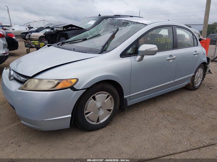 2007 Honda Civic VIN JHMFA36207S006802 IAAI salvage auction — SIDE, Clear (Indiana), sold $250 on 2026-07-19 (photo 2)
