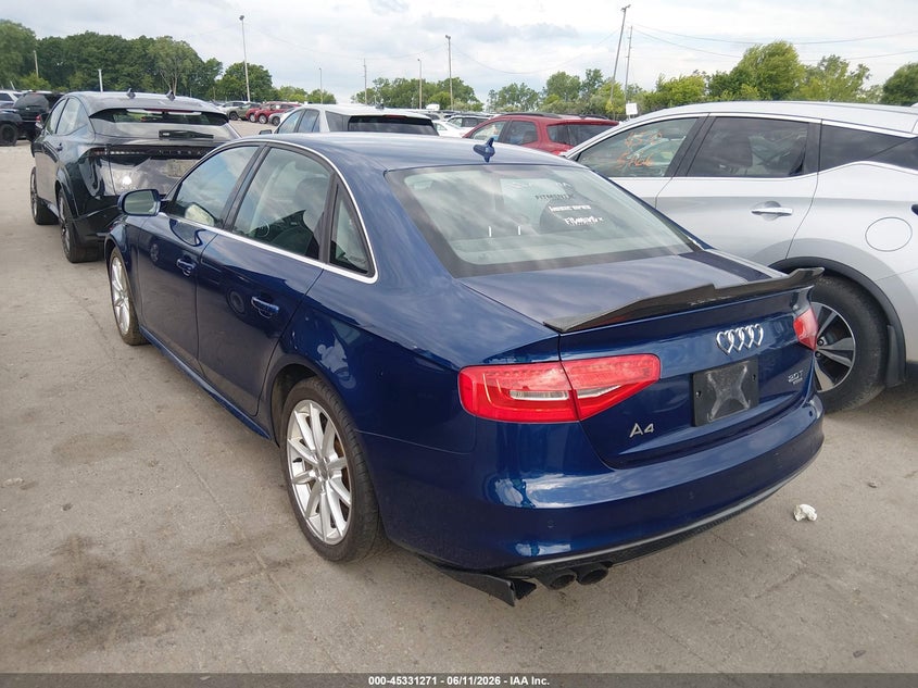 2014 Audi A4 VIN WAUFFAFL7EN028675 IAAI salvage auction — NORMAL WEAR, Original (Ohio), sold $700 on 2026-07-28 (photo 3)
