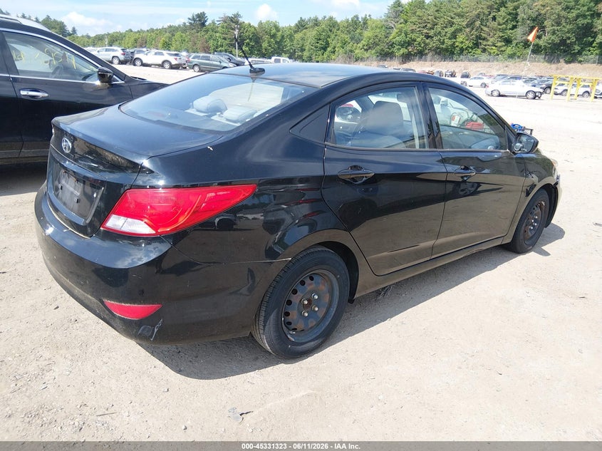 2017 Hyundai Accent VIN KMHCT4AE3HU375418 IAAI salvage auction — NORMAL WEAR, Clear (Massachusetts), sold $425 on 2026-07-10 (photo 4)