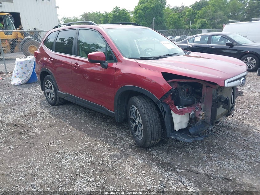 2019 Subaru Forester VIN JF2SKAECXKH400424 IAAI salvage auction — FRONT END, Mv-907A (New York), sold $225 on 2026-07-14 (photo 1)