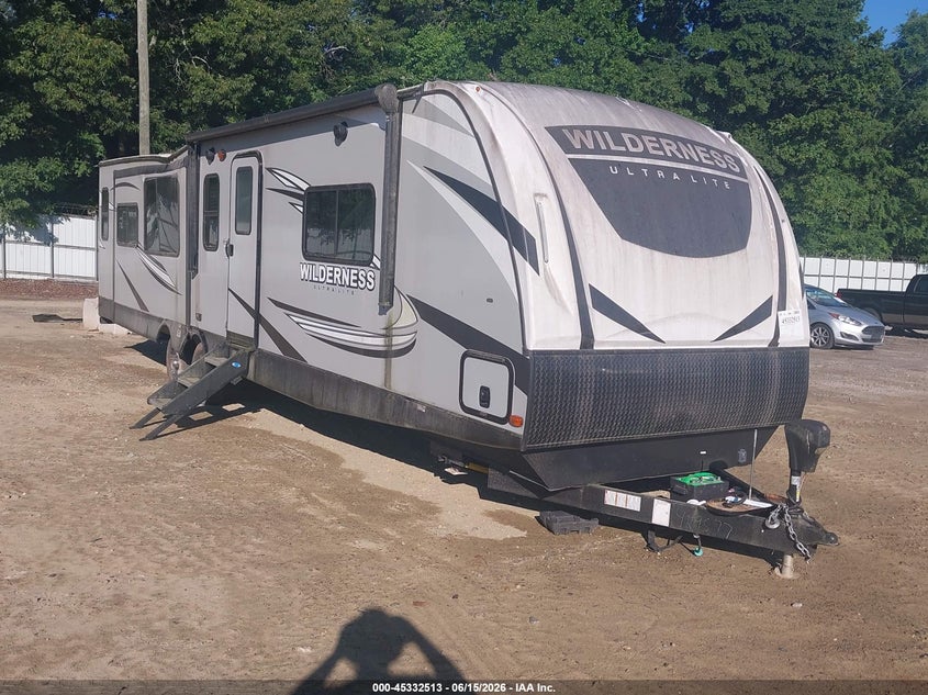 2020 Heartland Wilderness VIN 5SFNB402XLE429577 IAAI salvage auction — ROOF, Certificate Of Destruction (Florida), sold $1,225 on 2026-07-29 (photo 1)