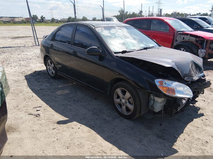 2009 Kia Spectra VIN KNAFE221695026435 IAAI salvage auction — FRONT END, Salvage (Georgia), sold $625 on 2026-07-17 (photo 1)