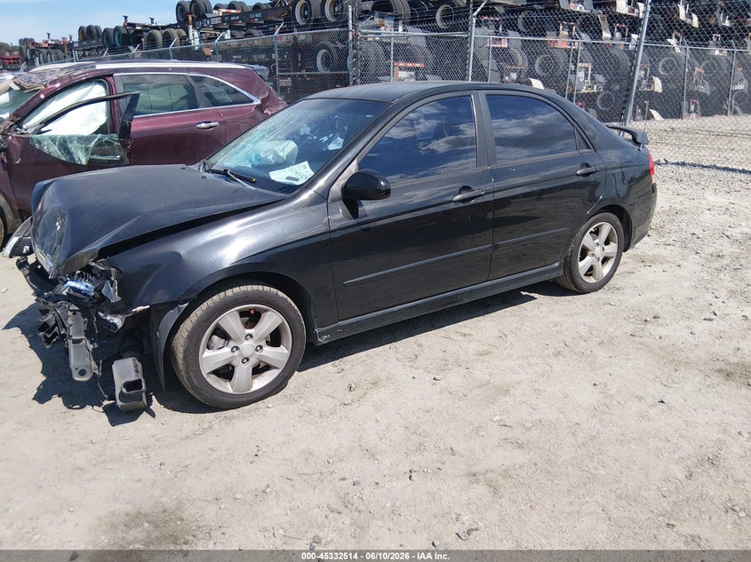 2009 Kia Spectra VIN KNAFE221695026435 IAAI salvage auction — FRONT END, Salvage (Georgia), sold $625 on 2026-07-17 (photo 2)