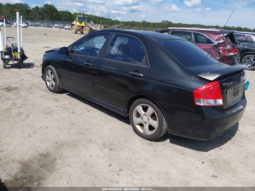 2009 Kia Spectra VIN KNAFE221695026435 IAAI salvage auction — FRONT END, Salvage (Georgia), sold $625 on 2026-07-17 (photo 3)