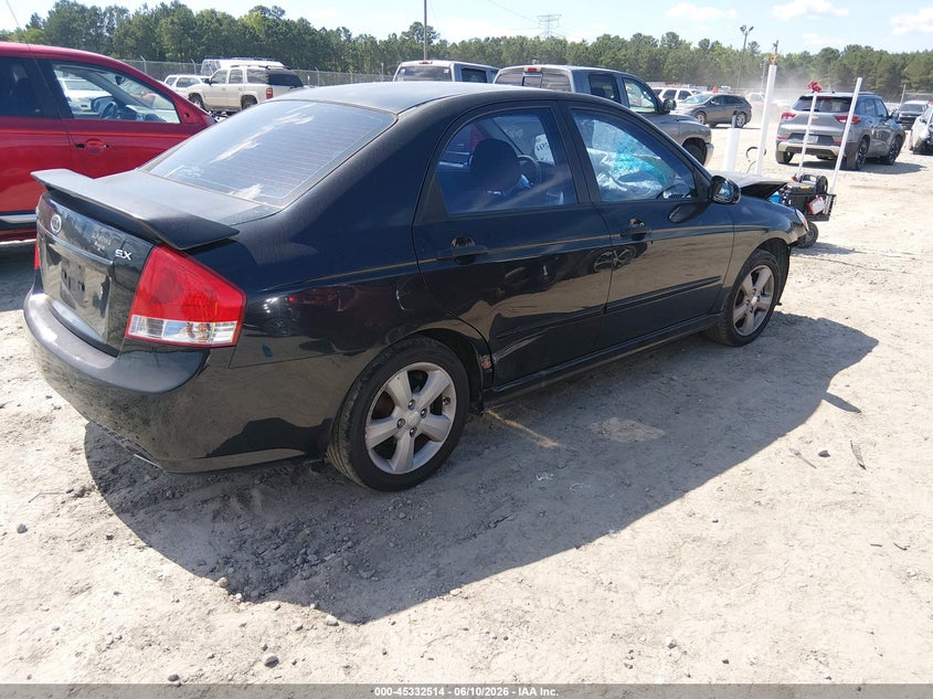2009 Kia Spectra VIN KNAFE221695026435 IAAI salvage auction — FRONT END, Salvage (Georgia), sold $625 on 2026-07-17 (photo 4)