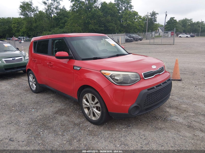 2015 Kia Soul VIN KNDJP3A50F7757007 IAAI salvage auction — NORMAL WEAR, Salvage Title, sold $550 on 2026-07-21 (photo 1)