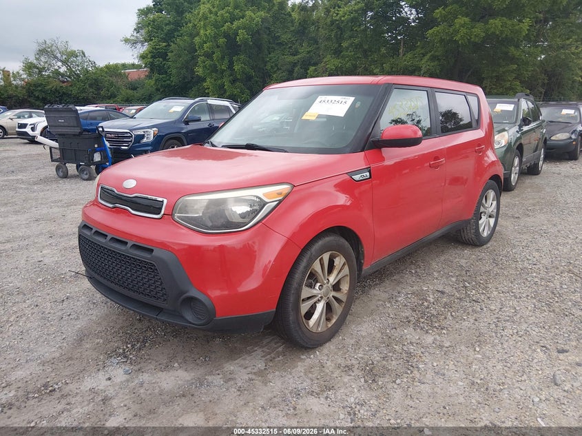 2015 Kia Soul VIN KNDJP3A50F7757007 IAAI salvage auction — NORMAL WEAR, Salvage Title, sold $550 on 2026-07-21 (photo 2)