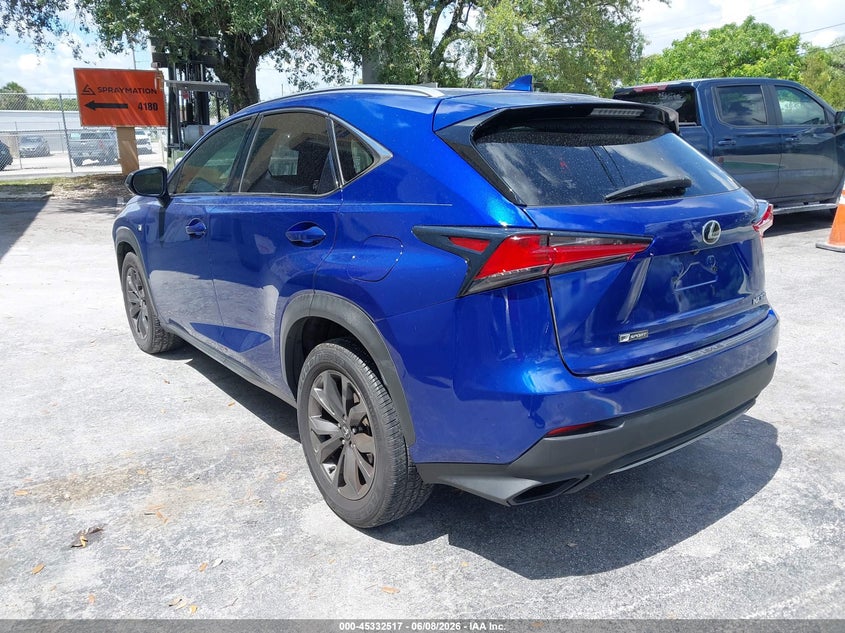 2018 Lexus Nx 300 VIN JTJYARBZ4J2106941 IAAI salvage auction — NORMAL WEAR, Clear (Florida), sold $7,050 on 2026-07-12 (photo 3)