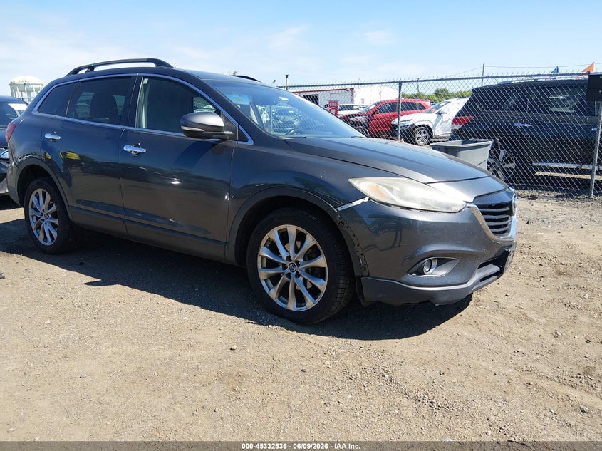2014 Mazda Cx-9 VIN JM3TB3DV6E0440558 IAAI salvage auction — LEFT FRONT, Mv-907A (New York), sold $700 on 2026-07-29 (photo 1)
