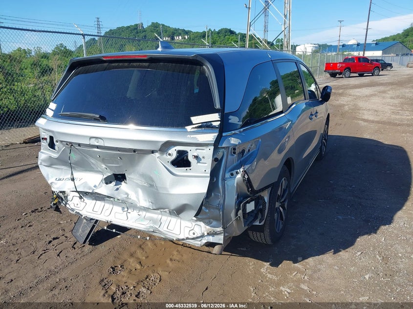 2025 Honda Odyssey VIN 5FNRL6H68SB015103 IAAI salvage auction — REAR END, Salvage (Pennsylvania), sold $11,625 on 2026-08-01 (photo 4)