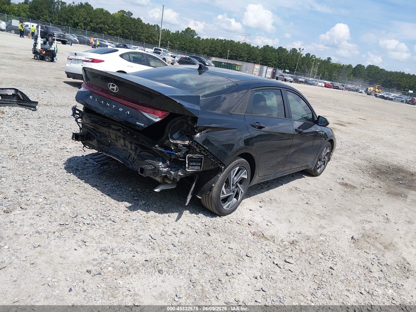 2025 Hyundai Elantra VIN KMHLM4DJ5SU150690 IAAI salvage auction — REAR END, Salvage (Georgia), sold $5,600 on 2026-07-31 (photo 4)
