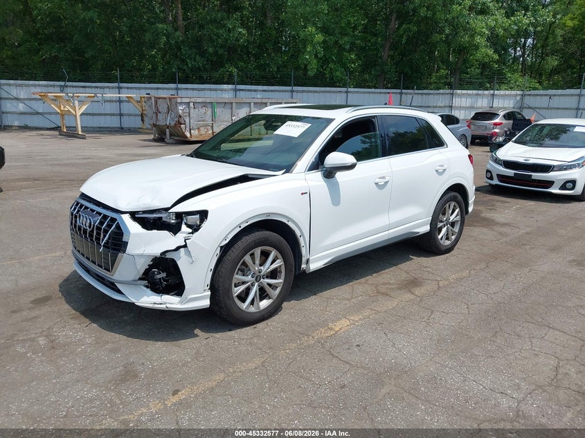 2023 Audi Q3 VIN WA1DECF31P1074130 IAAI salvage auction — FRONT END, Salvage (Michigan), sold $875 on 2026-07-27 (photo 2)