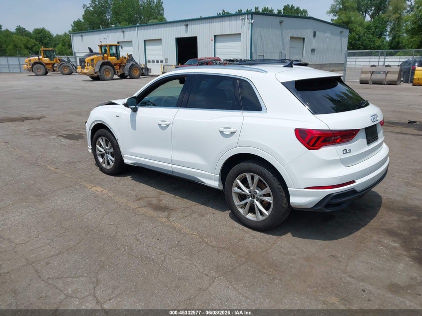 2023 Audi Q3 VIN WA1DECF31P1074130 IAAI salvage auction — FRONT END, Salvage (Michigan), sold $875 on 2026-07-27 (photo 3)