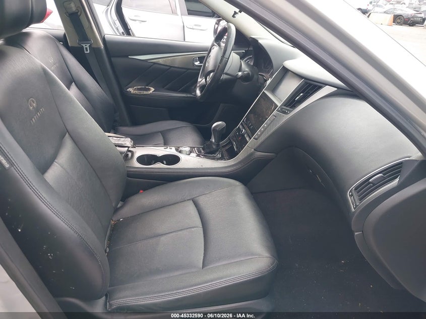 2014 Infiniti Q50 VIN JN1BV7APXEM684816 IAAI salvage auction — RIGHT FRONT, Mv-907A (New York), sold $400 on 2026-07-14 (photo 5)